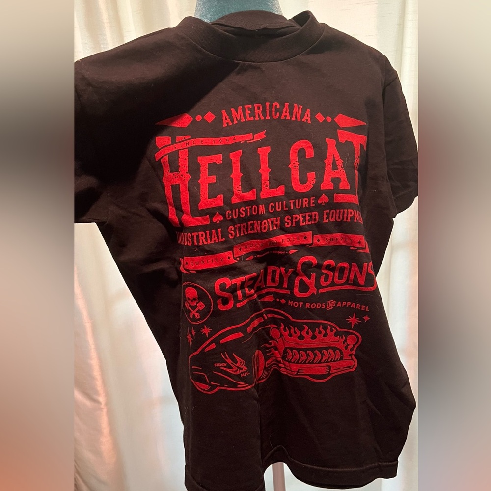 RockSteady Black Tee with Red Graphic Sz S